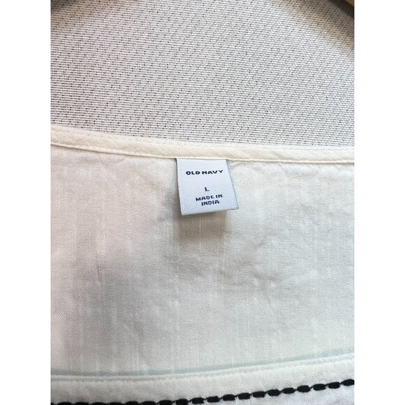 Old Navy Women's Rayon Relaxed Square-Neck Top Long Sleeve Stretch Size L White - Picture 4 of 12